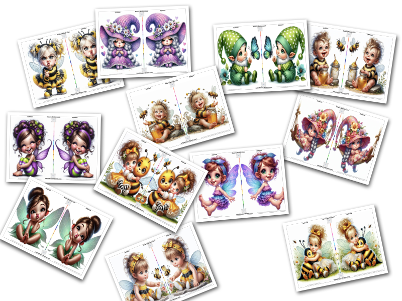 "Kabouter baby" 12 Coloured templates